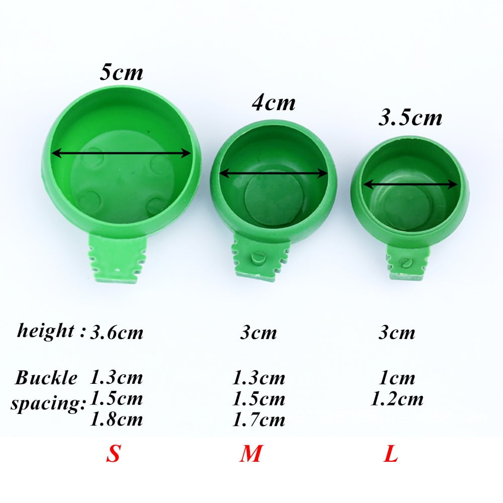 1PCS parrot bird hamster feeding bowl cage hanging round drinking water food feeder bowl cup feeding bowl tool - Image 2
