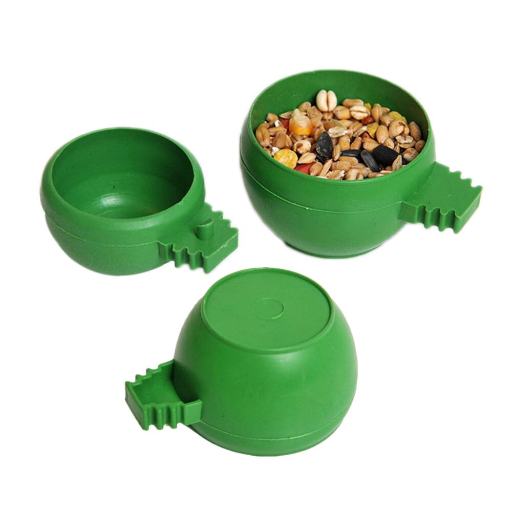 1PCS parrot bird hamster feeding bowl cage hanging round drinking water food feeder bowl cup feeding bowl tool - Image 4