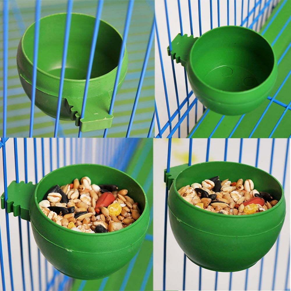 1PCS parrot bird hamster feeding bowl cage hanging round drinking water food feeder bowl cup feeding bowl tool - Image 5