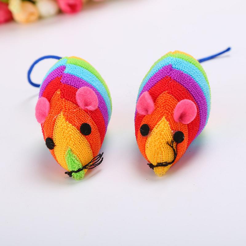 Cat Toy Cat Rainbow Mouse Toy Cotton-filled Little Mouse Funny Cat Toy Small Mouse Cat Toys Palying Toys Cat Supplies - Image 3