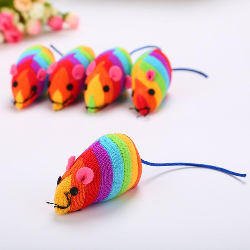 Cat Toy Cat Rainbow Mouse Toy Cotton-filled Little Mouse Funny Cat Toy Small Mouse Cat Toys Palying Toys Cat Supplies - Image 4