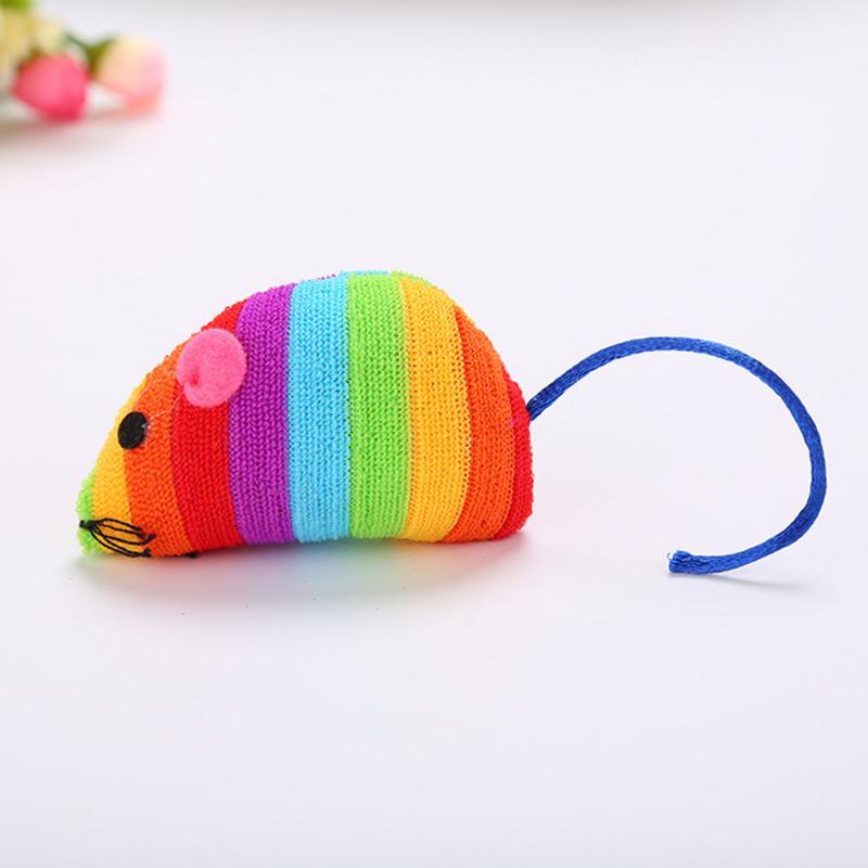 Cat Toy Cat Rainbow Mouse Toy Cotton-filled Little Mouse Funny Cat Toy Small Mouse Cat Toys Palying Toys Cat Supplies - Image 5