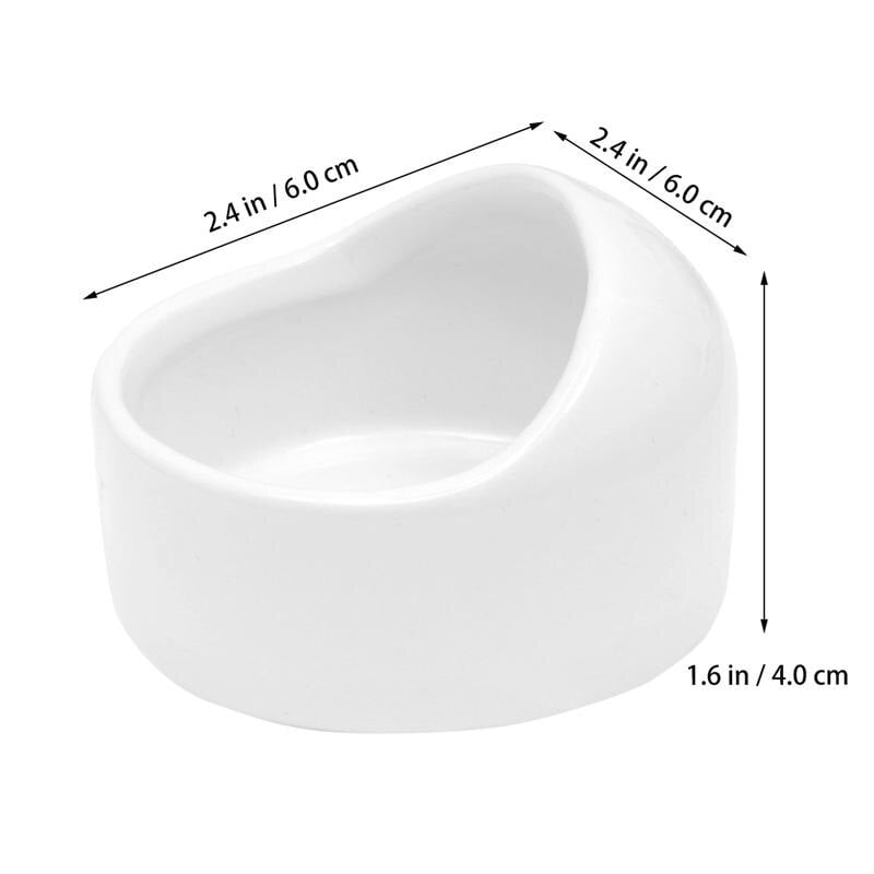 1pc Hamster Feeding Bowls Ceramic Chew Resistant Food Bowls For Small Animals Rodents Gerbil Hamster Feeding - Image 3