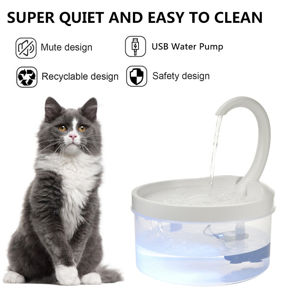 2L Pet Cat Water Fountain USB Automatic Dog Drinking Fountain With LED Light Drinker Feeder Pet Drinking Fountain Dispenser - Image 3