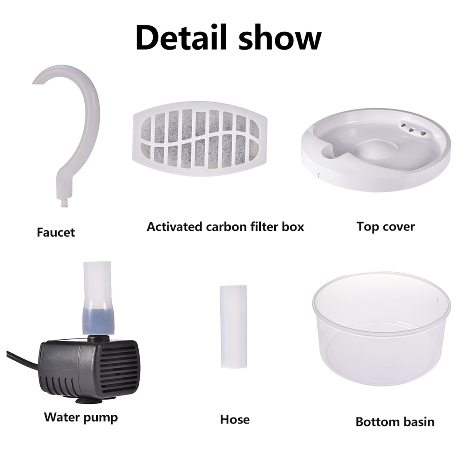 2L Pet Cat Water Fountain USB Automatic Dog Drinking Fountain With LED Light Drinker Feeder Pet Drinking Fountain Dispenser - Image 5