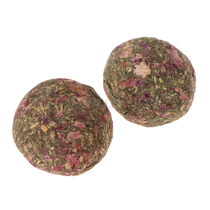 2PCS Pet Teeth Grinding Ball Natural Grass Toys For Guniea Pig Rabbit Chinchilla Drop Shipping - Image 4