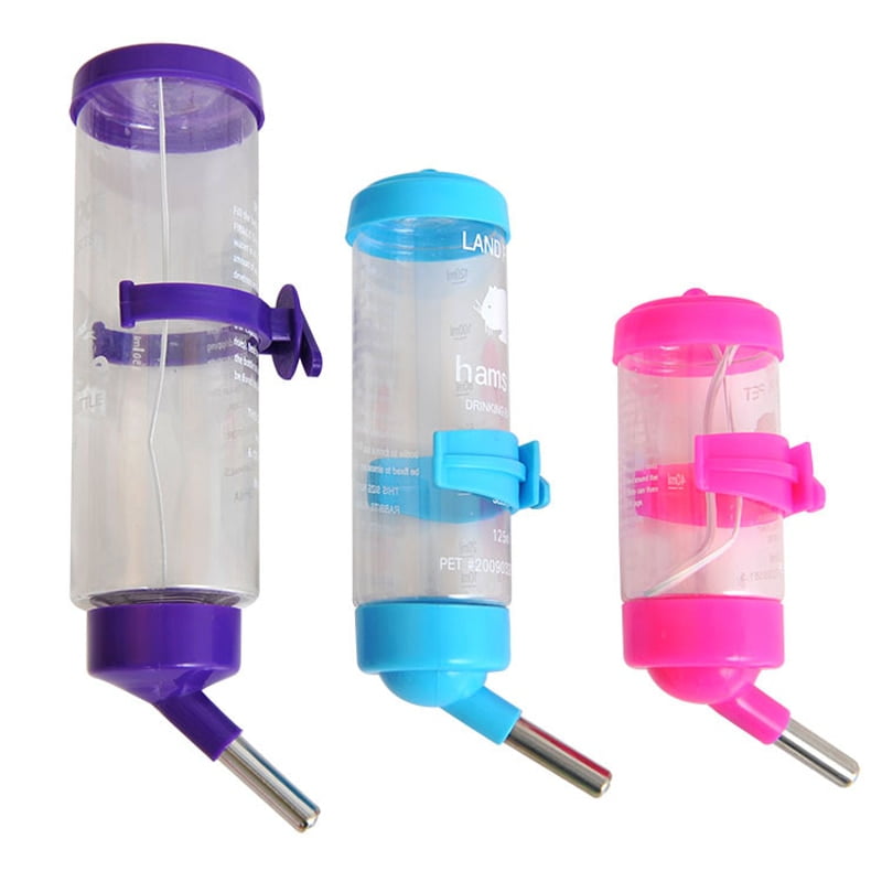 3 Size 80ml 125ml 250ml Cage Hanging Plastic Stainless Steel Guinea Pig Squirrel Rabbit Hamster Water Drinking Dispenser Feeder - Image 2