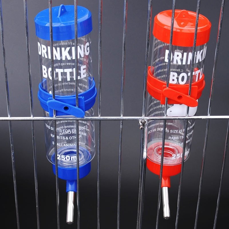 3 Size 80ml 125ml 250ml Cage Hanging Plastic Stainless Steel Guinea Pig Squirrel Rabbit Hamster Water Drinking Dispenser Feeder - Image 3