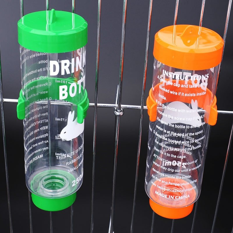3 Size 80ml 125ml 250ml Cage Hanging Plastic Stainless Steel Guinea Pig Squirrel Rabbit Hamster Water Drinking Dispenser Feeder - Image 4