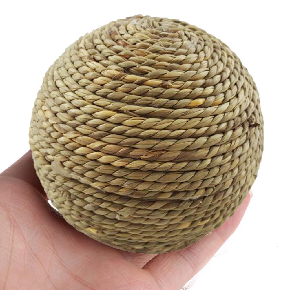 6cm Pet Chew Toy Natural Grass Ball For Rabbit Hamster Guinea Pig For Tooth Cleaning Pet Supplies Drop Ship - Image 3