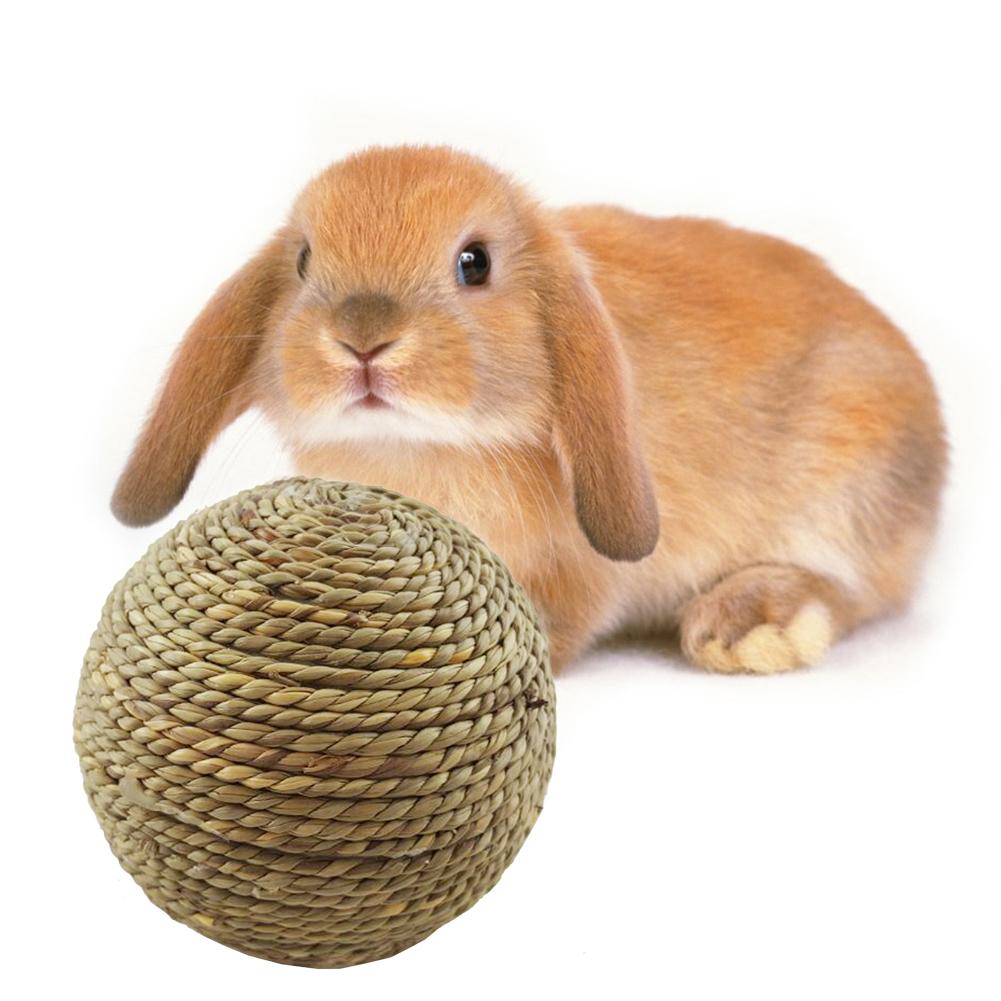 6cm Pet Chew Toy Natural Grass Ball For Rabbit Hamster Guinea Pig For Tooth Cleaning Pet Supplies Drop Ship - Image 5