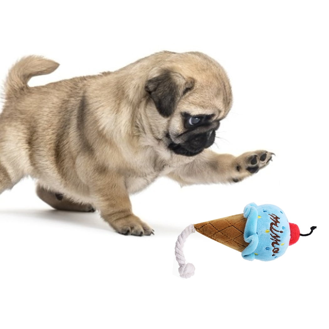 Animals Cartoon Dog Toys Stuffed Squeaking Pet Toy Cute Plush Puzzle For Dogs Cat Chew Squeaker Squeaky Toy For Pet Ice Cream - Image 6