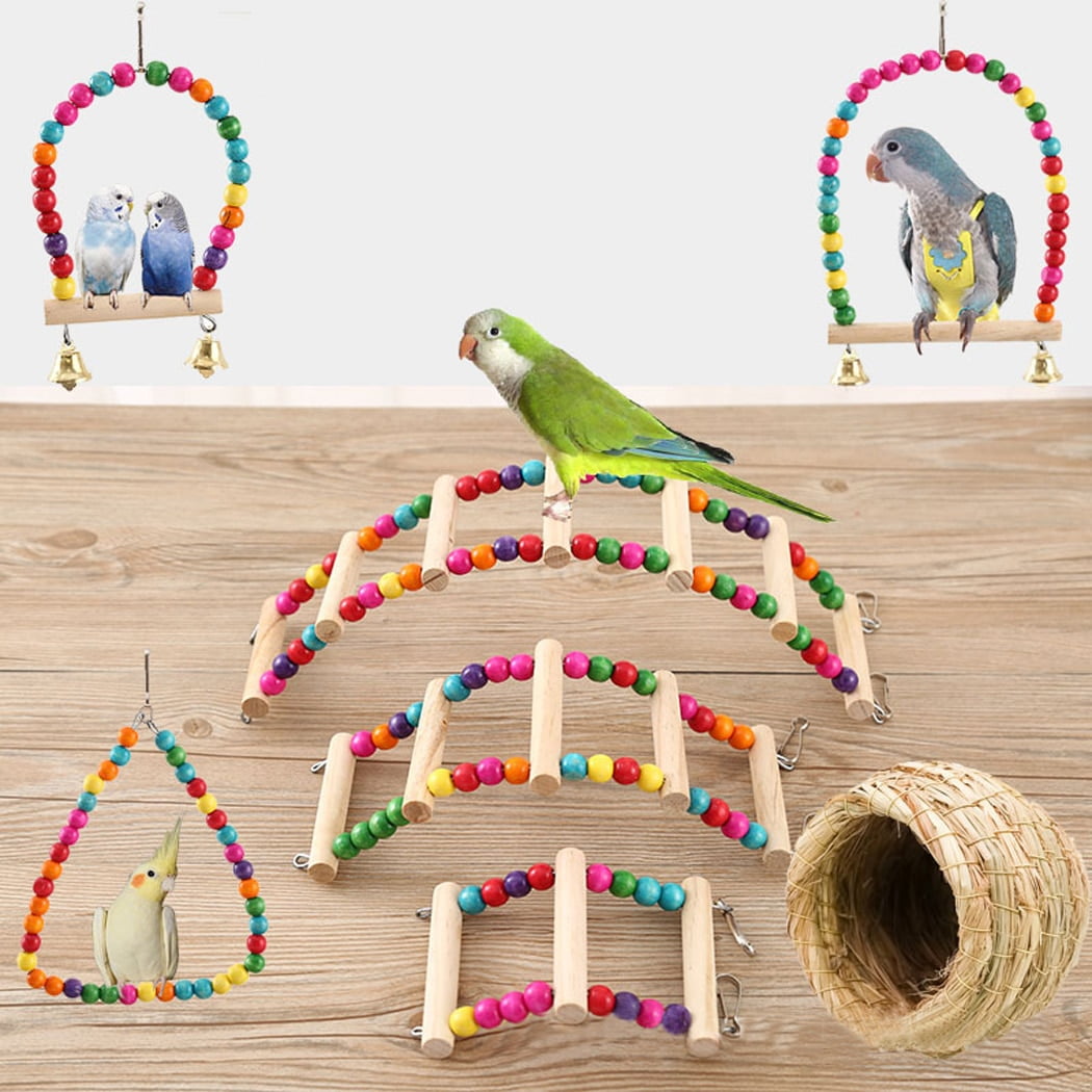 Bird Ladder Toy Creative Funny Colorful Bead Design...