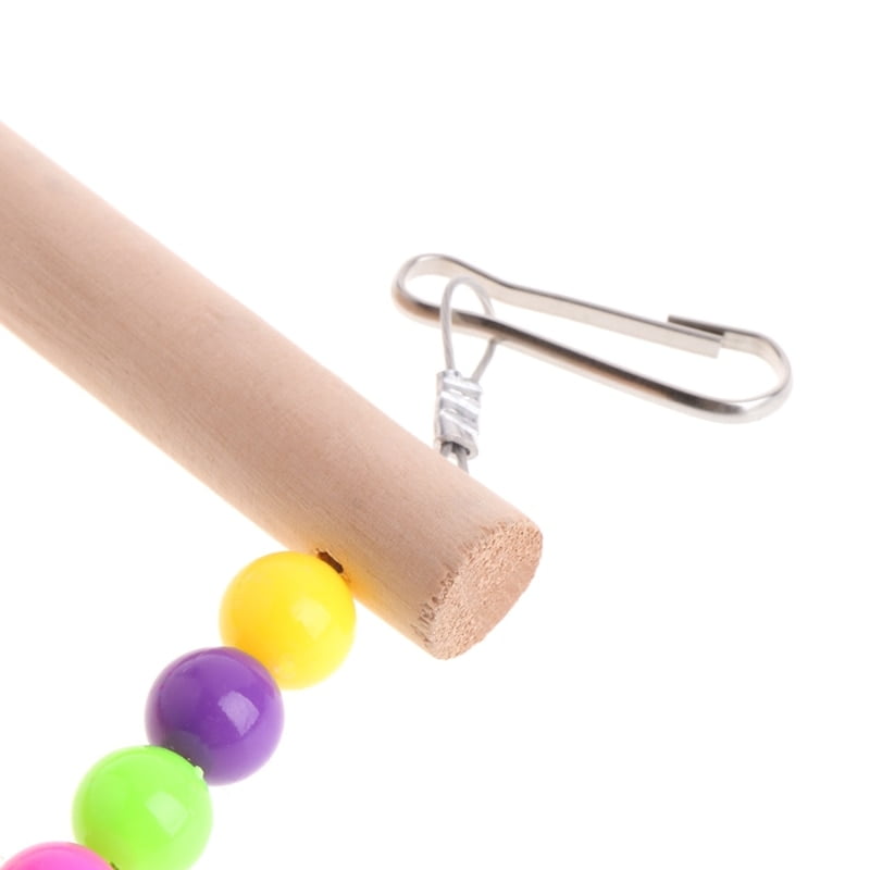 Birds Pets Parrots Ladders Climbing Toy Hanging Colorful Balls With Natural Wood Parrot Toys for Conures Parakeets Cockatiels - Image 5