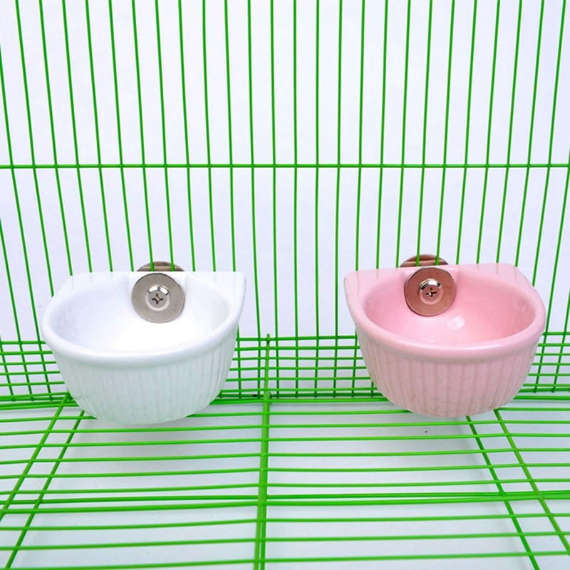 Cage Hanging Hamster Ceramic Bowl Hangable Stable Small Pet Feeding Bowls For Chinchilla Squirrel Rabbit Hamster Cage Feeder - Image 3