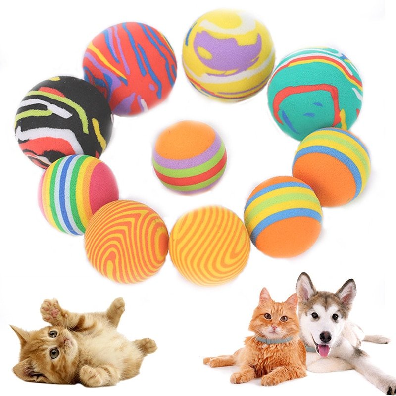 Cat Toy Pet Rainbow Ball Spring Prison Cage Mouse Telescopic Wire Interactive Stick Bell Feather Play Toy Dog Color Pet Supplies - Image 4
