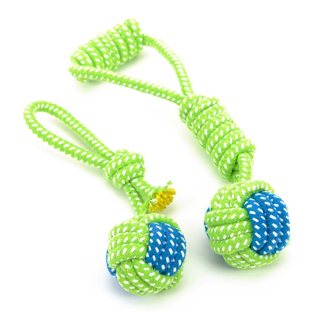 Cotton Linen Dog Rope Toy Knot Puppy Chew Teething Toys Ropes Dogs Teeth Cleaning Pet Palying Ball For Small Medium Large Dogs - Image 2