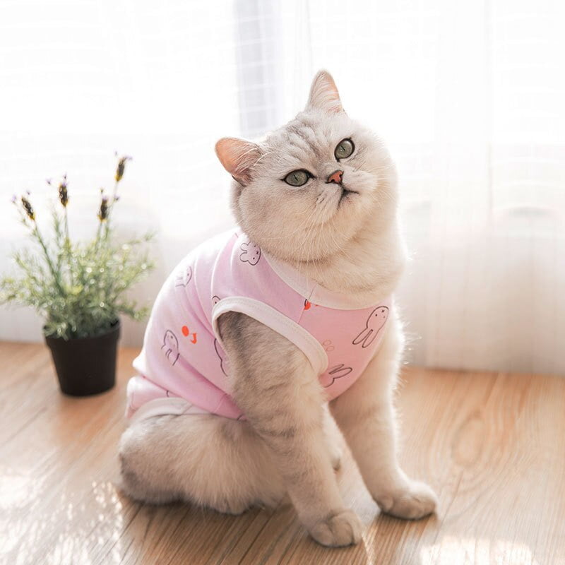 Cub Dog Clothes Cotton Soft Puppy Cats Print Flower Newborn Small Dogs /Cats Vests Chihuahua Pet Clothing Cats Vest - Image 3