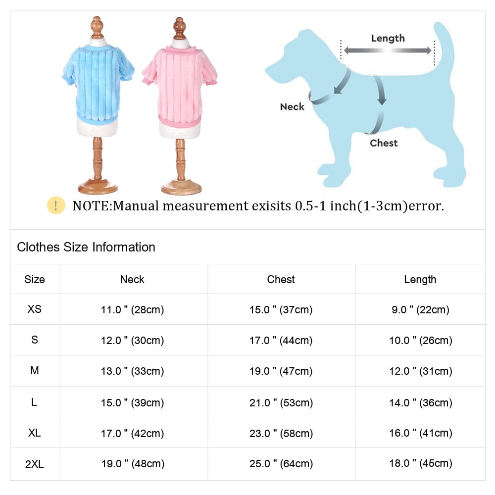 Cute Pet Clothes Soft Puppy Kitten Pet Coats For Small Medium Dogs Cats Warm Winter Dog Cat Jacket Clothing Chihuahua XS-2XL - Image 6
