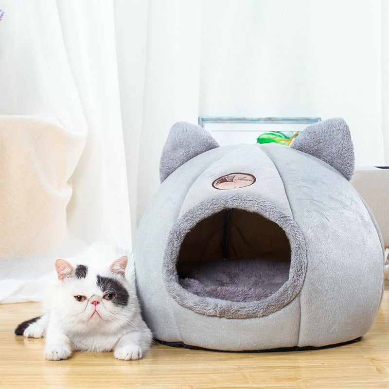 Deep Sleep Comfort In Winter Cat Bed little Dogs Basket Foldable Cats House for Pets Puppy Tent Cozy Cave Beds Indoor Keep Warm - Image 3
