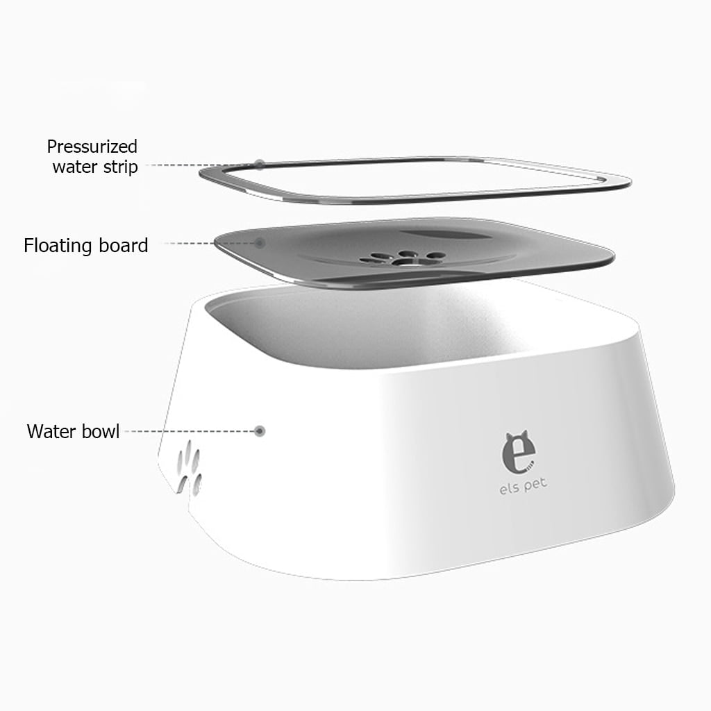 Dog Drinking Water Bowl 1.5L Floating Non-Wetting Mouth Cat Bowl Without Spill Drinking Water Dispenser ABS Plastic Dog Bowl - Image 6
