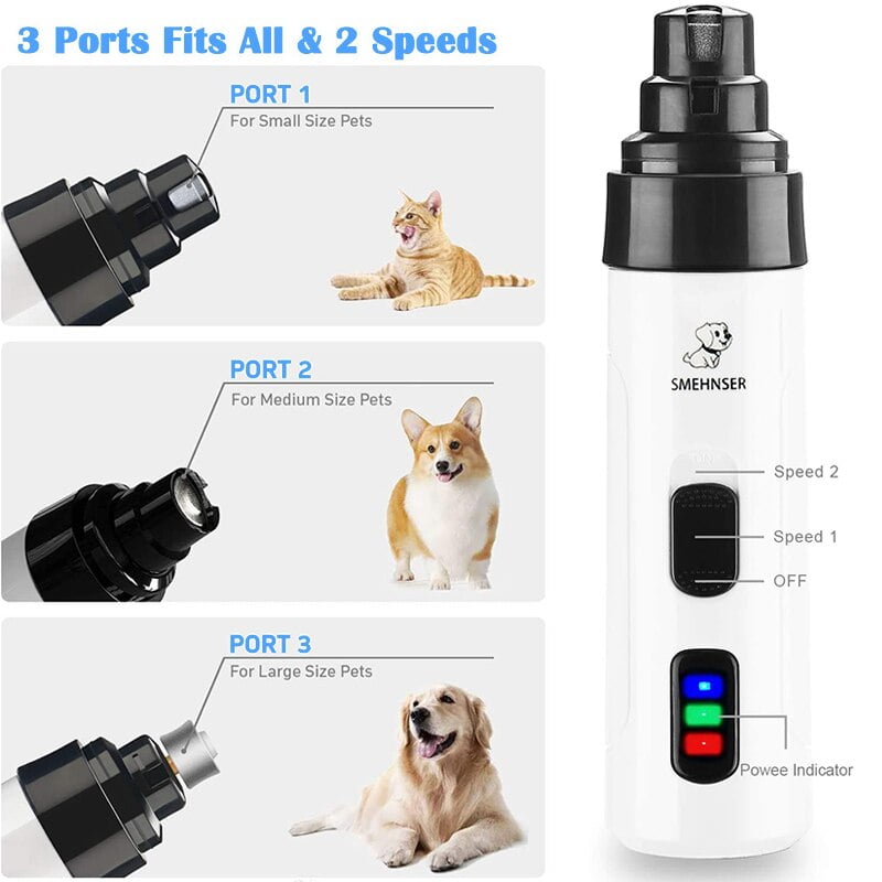 Dog Nail Clippers Dog Nail Grinder Rechargeable USB Animal Clipper For Pet Dog Cat Nail Grooming Trimmer Low Noise - Image 2