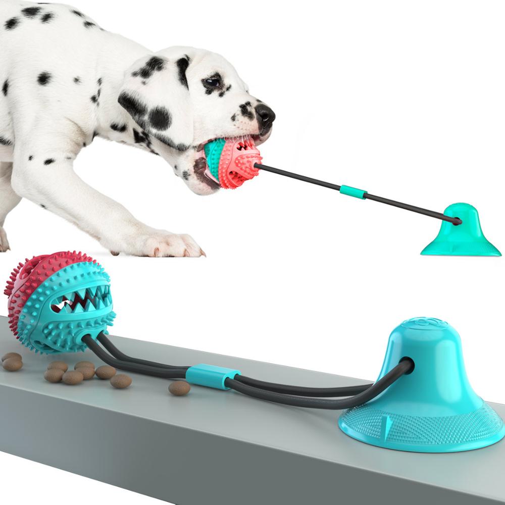 Dog Rope Ball Pull Toy with Suction Cup Chew Tug Toys...