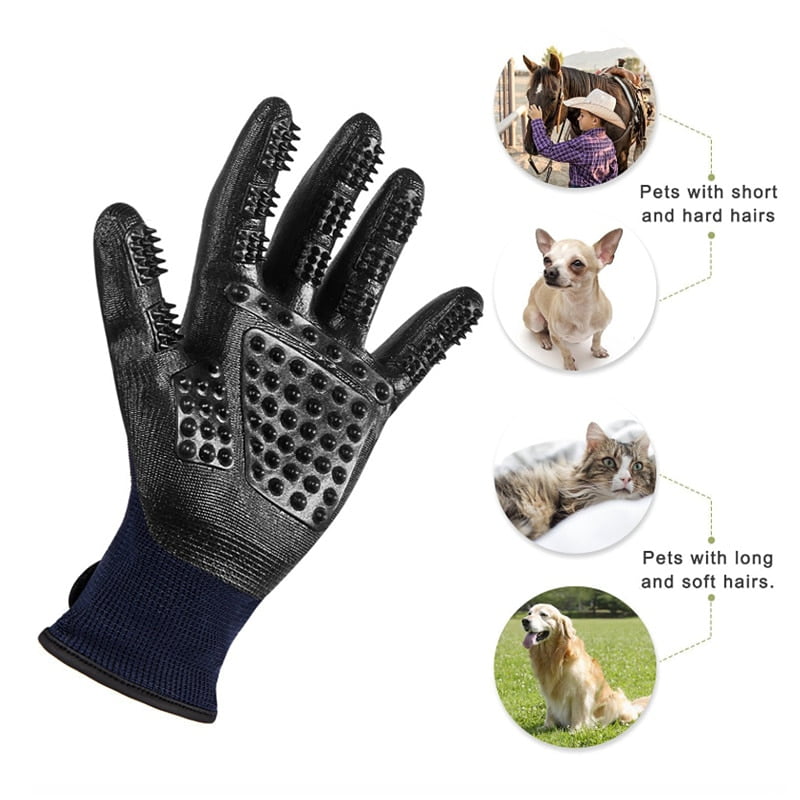 Grooming Glove for Cats Soft Rubber Pet Hair Remover Dog Horse Cat Shedding Bathing Massage Brush Clean Comb for Animals - Image 2