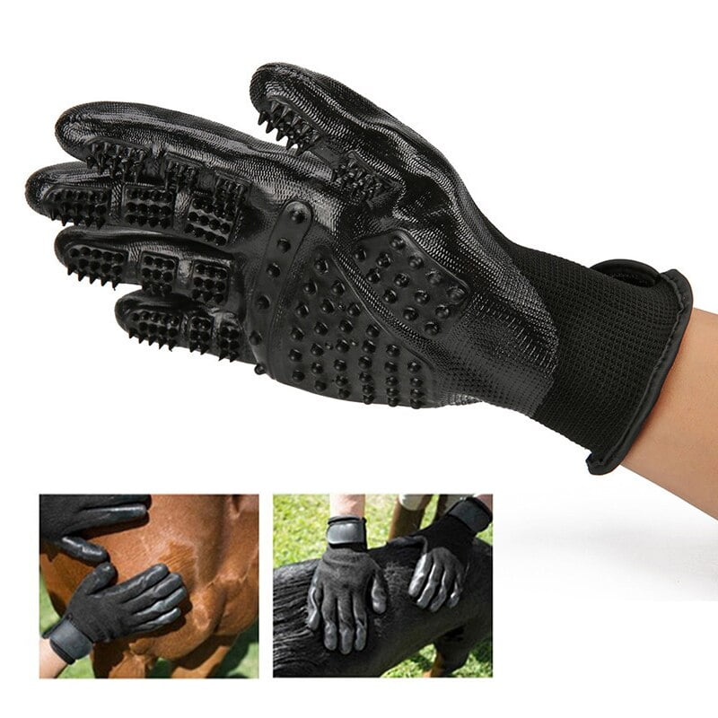 Grooming Glove for Cats Soft Rubber Pet Hair Remover Dog Horse Cat Shedding Bathing Massage Brush Clean Comb for Animals - Image 3