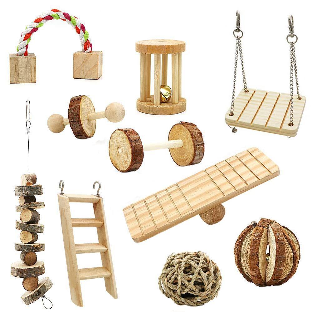 Hamster Chew Toy 10 Packs Of Natural Wooden Pine Guinea...