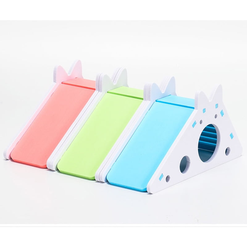 Hamster Hideout Cute Hamster Exercise Toy Wooden Hamster House with Ladder Slide for Guinea Pig Hamster Accessories Hamster Cage - Image 5