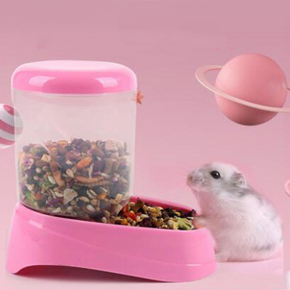 Hamster Rabbit Food Dispenser Feeder Pet Feeder Plastic Automatic Pet Feeder For Hamster Guinea Pigs Food Bowl Container - Image 2