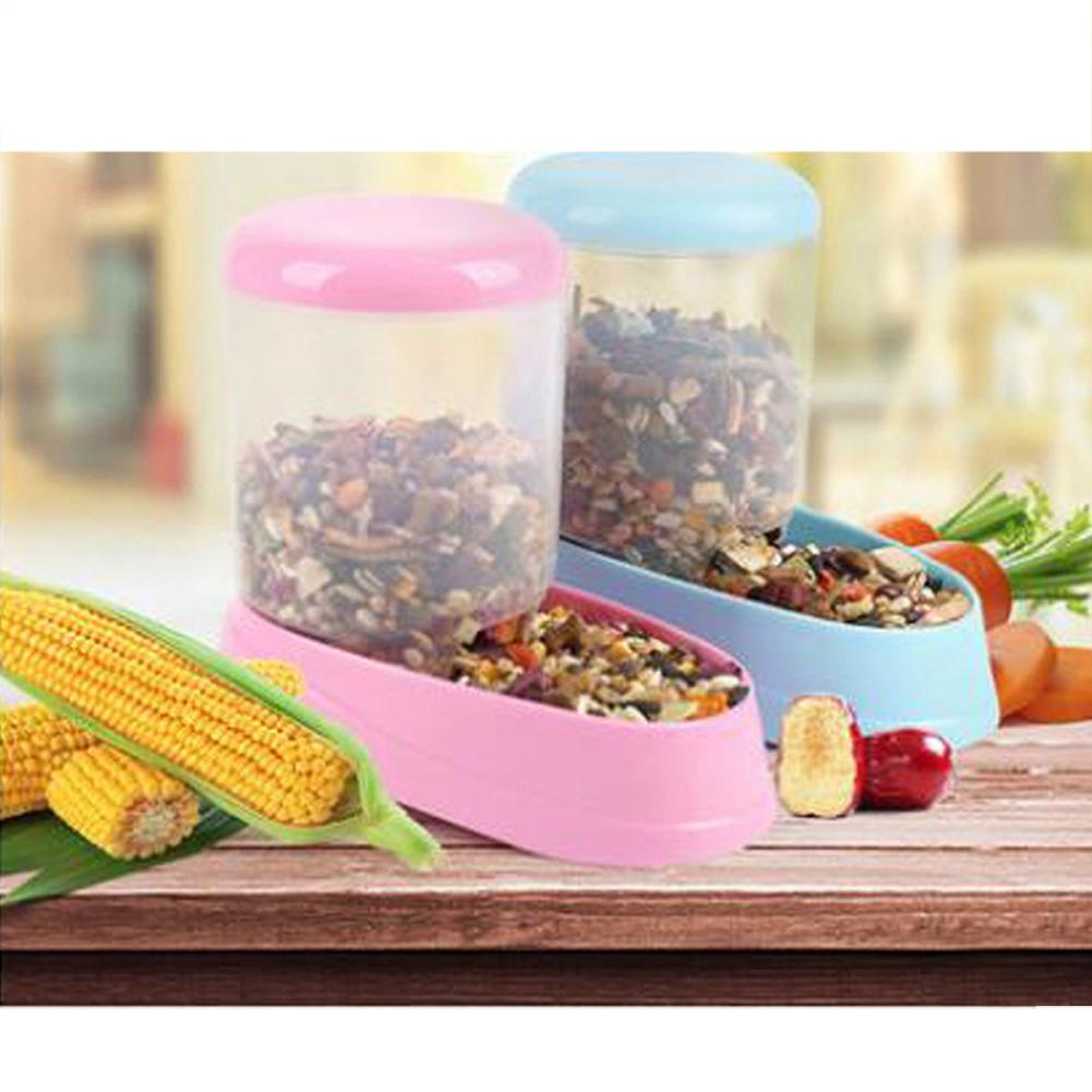 Hamster Rabbit Food Dispenser Feeder Pet Feeder Plastic Automatic Pet Feeder For Hamster Guinea Pigs Food Bowl Container - Image 5