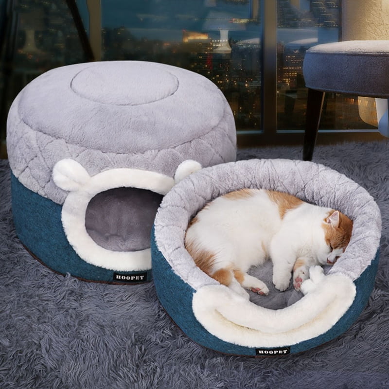 Hoopet Pet Cat Basket Bed Cat House Warm Cave Kennel for Dog Puppy Home Sleeping Kennel Teddy Comfortable House Cat Bed - Image 2