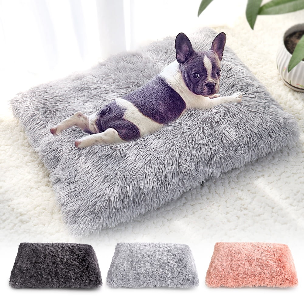 Long Plush Dog Bed Pet Cushion Blanket Soft Fleece...