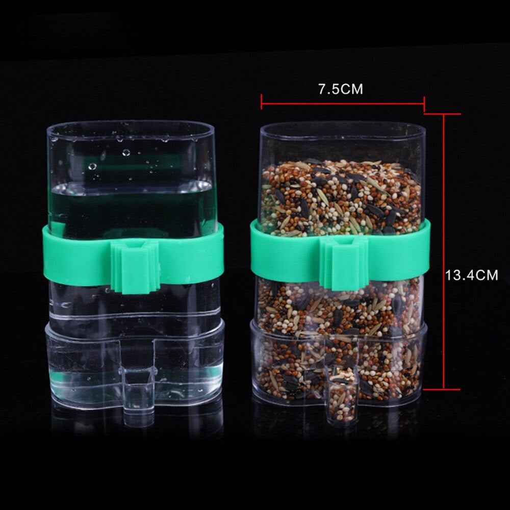 NEW Pet Bird Automatic Cage Seed Water Food Feeder Parrot Cockatiel Canary Bird Water Feeder - Image 2