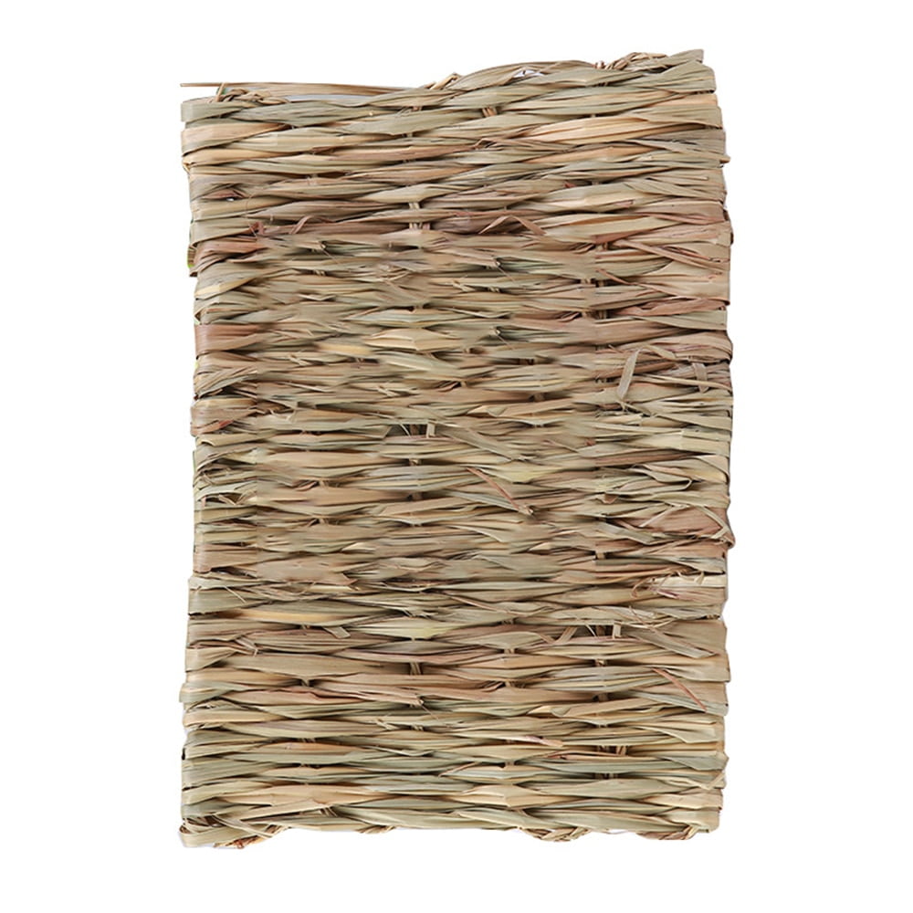 Natural Grass Hamster Bed Mat Rabbit Grass Mat Nest Cage Safe Chew Toy For Guinea Pig Rabbit Woven Bed Pets House - Image 2