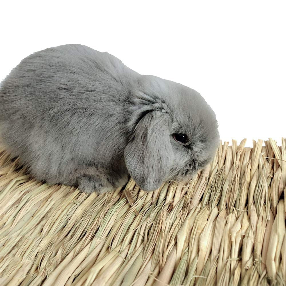 Natural Grass Hamster Bed Mat Rabbit Grass Mat Nest Cage Safe Chew Toy For Guinea Pig Rabbit Woven Bed Pets House - Image 4