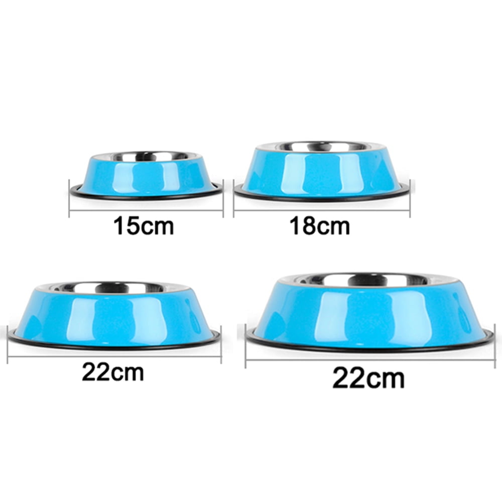 New Pet Dog Stainless Steel Bowls Puppy Cats Food Drink Water Dish Feeder Travel Feeding Non-slip Feeding Dishes Pets Supplies - Image 2