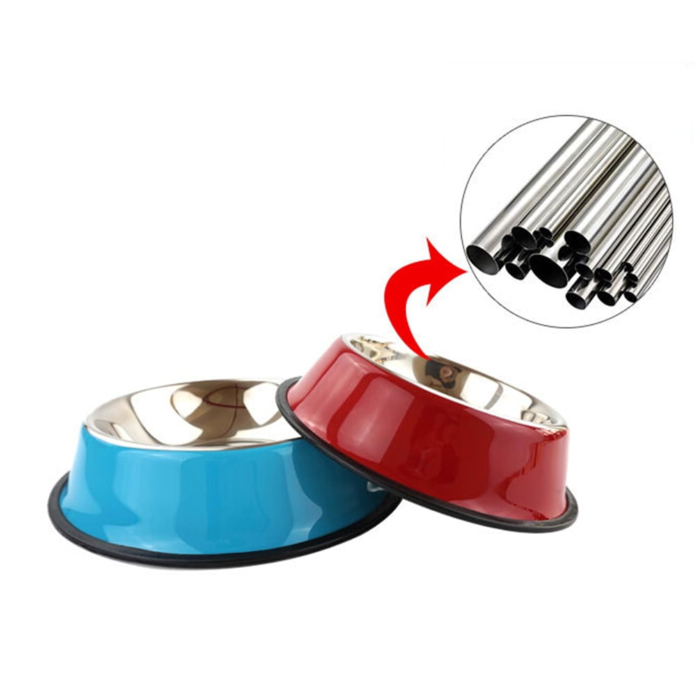 New Pet Dog Stainless Steel Bowls Puppy Cats Food Drink Water Dish Feeder Travel Feeding Non-slip Feeding Dishes Pets Supplies - Image 3