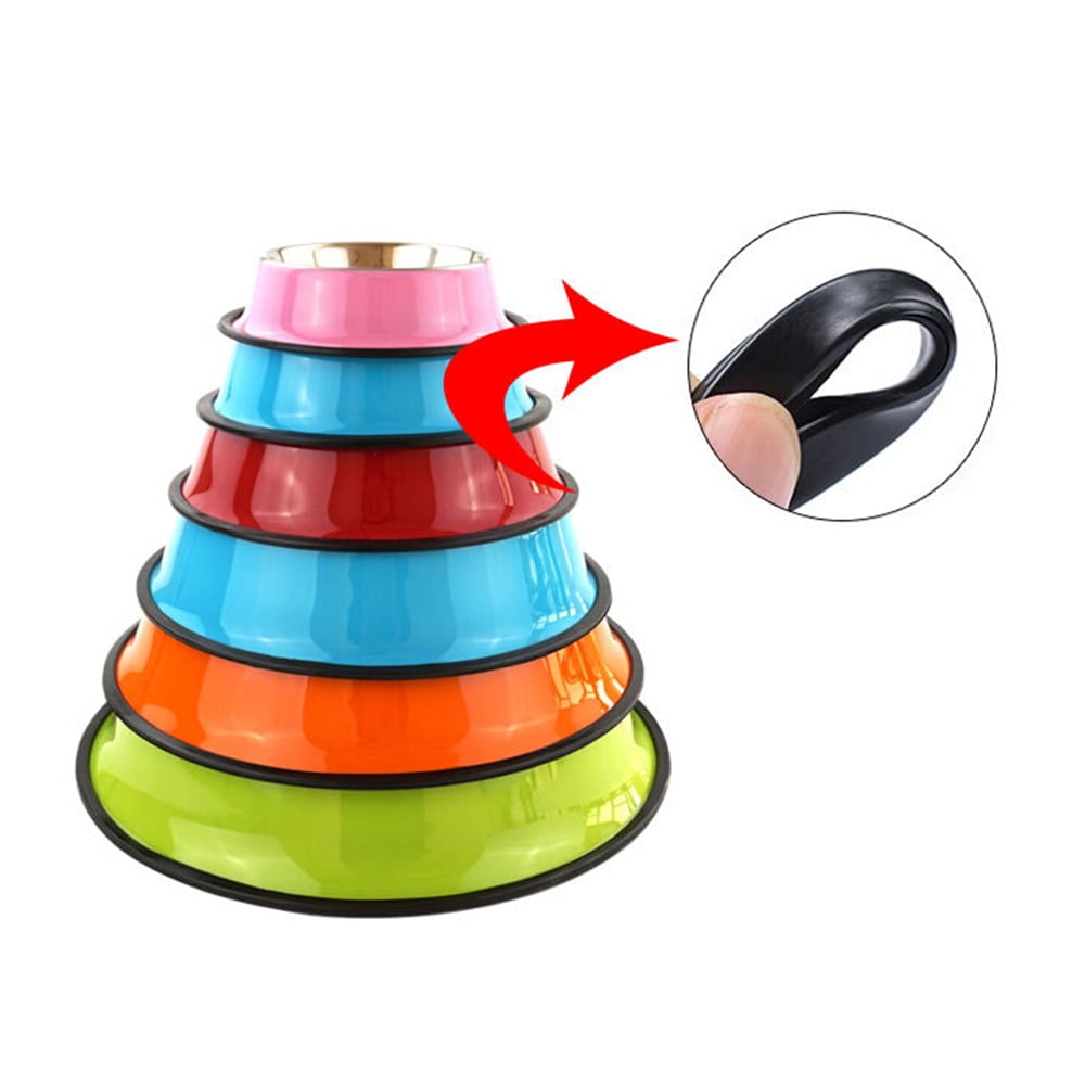 New Pet Dog Stainless Steel Bowls Puppy Cats Food Drink Water Dish Feeder Travel Feeding Non-slip Feeding Dishes Pets Supplies - Image 4