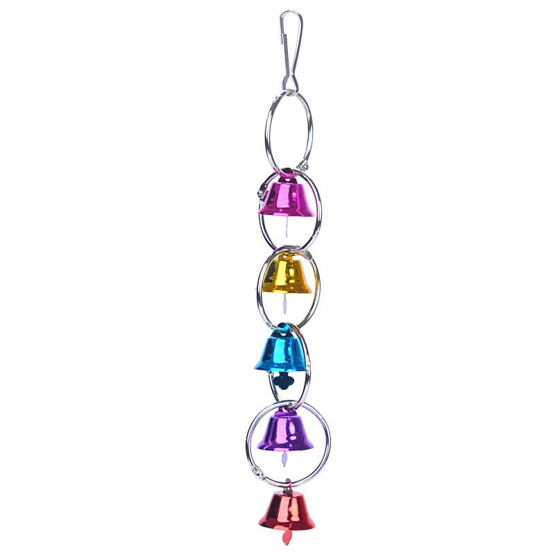 Parrot Colorful Bell Toy Creative Funny Colorful Bird Cage Bell Parrot Hanging Bell Parrots Hamster Cage Funny Swing Supplies - Image 2