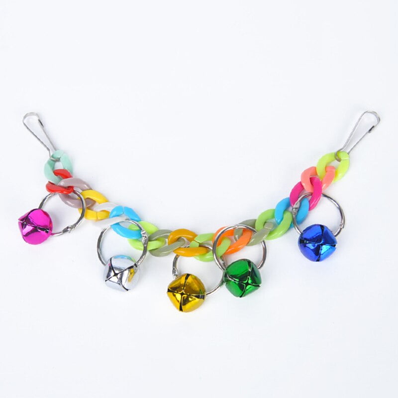 Parrot Colorful Bell Toy Creative Funny Colorful Bird Cage Bell Parrot Hanging Bell Parrots Hamster Cage Funny Swing Supplies - Image 5