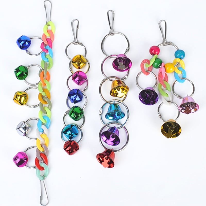 Parrot Colorful Bell Toy Creative Funny Colorful Bird Cage Bell Parrot Hanging Bell Parrots Hamster Cage Funny Swing Supplies - Image 6