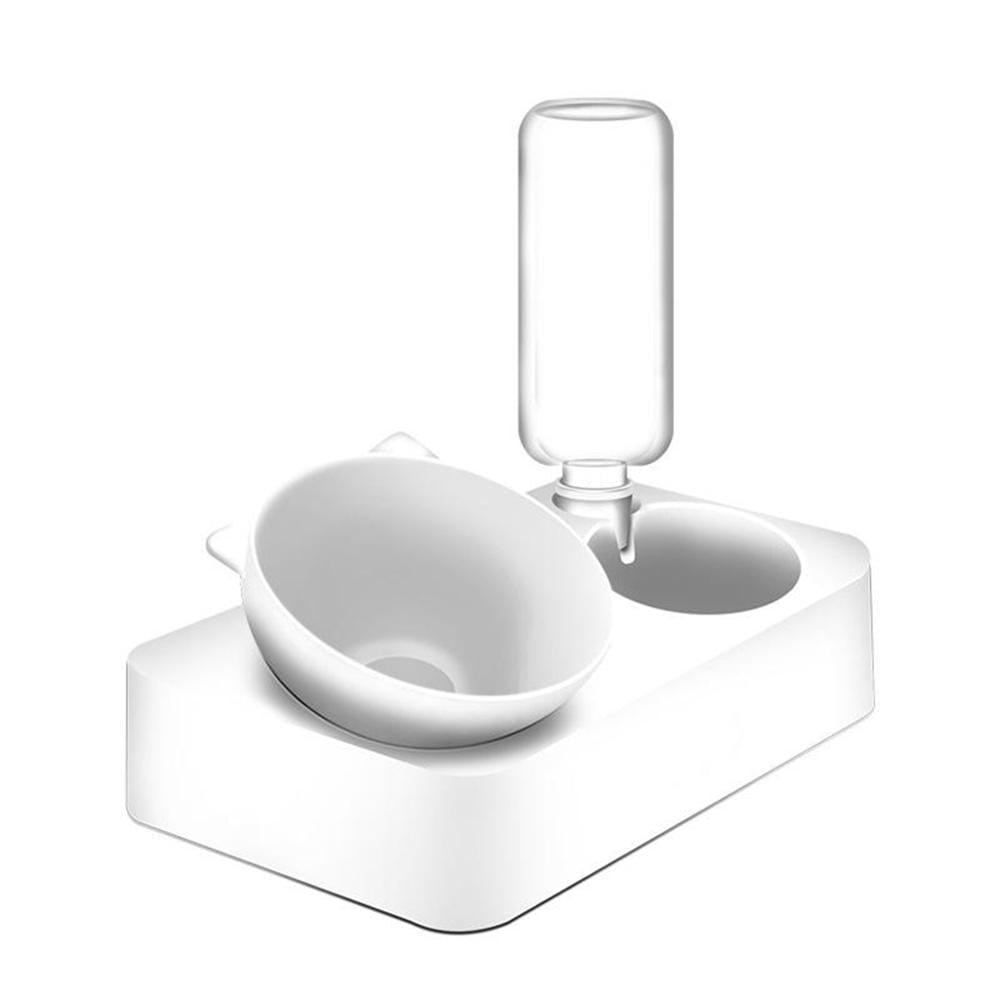 Pet Bowl Automatic Feeder Dog Cat Food Bowl with Water Dispenser Double Bowl Drinking Raised Stand Dish Bowls with Pet Supplies - Image 2