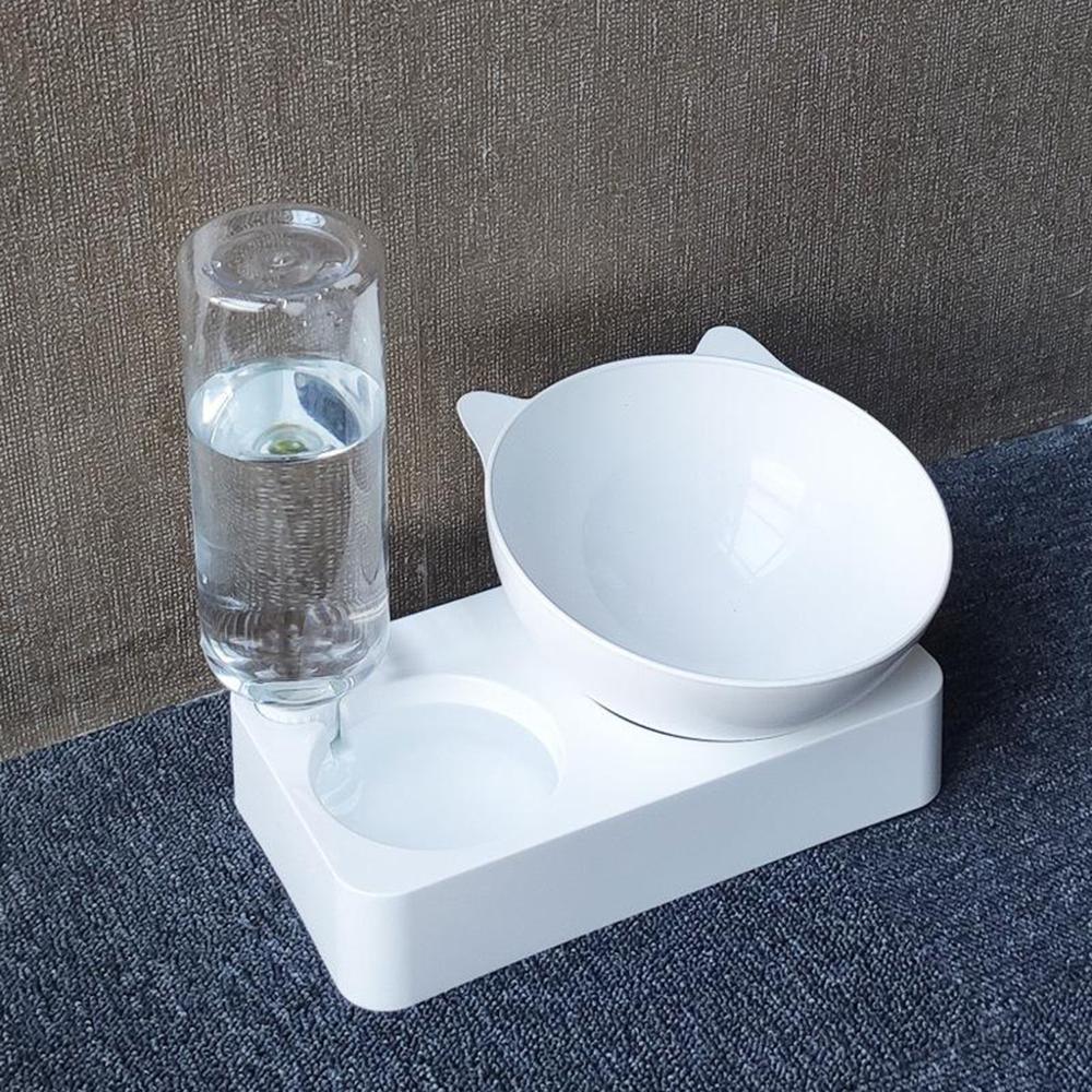 Pet Bowl Automatic Feeder Dog Cat Food Bowl with Water...