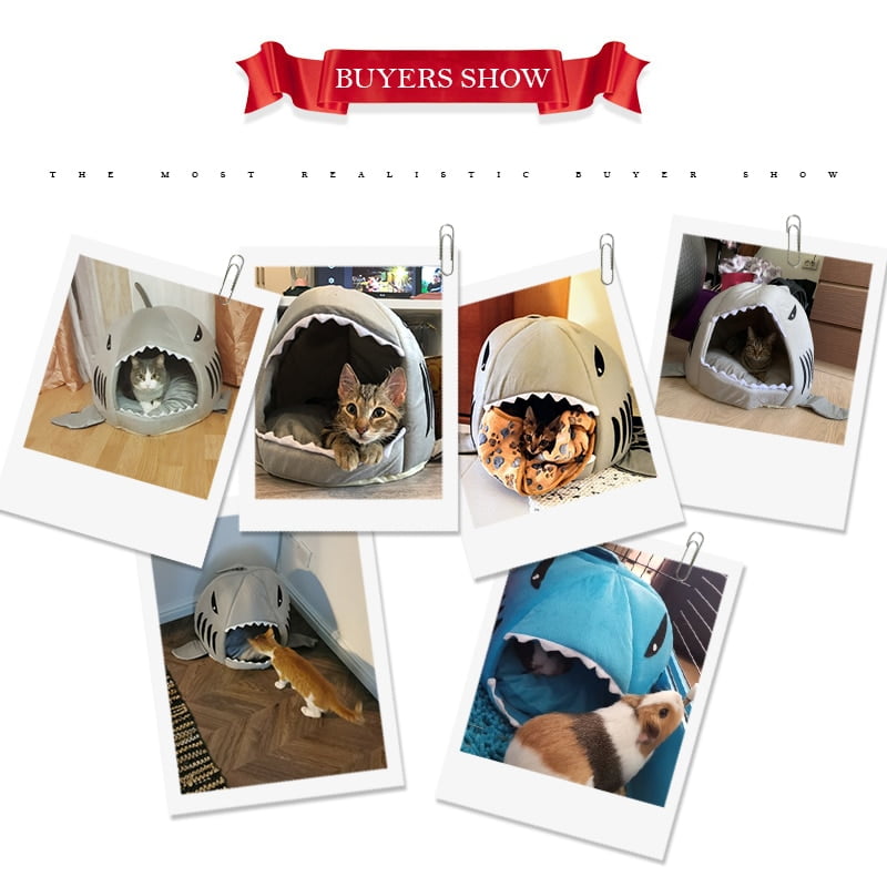 Pet Cat Bed Soft Pet Cushion Dog House Shark For Large Dogs Tent High Quality Cotton Small Dog Sleeping Bag Travel Products Gear - Image 6