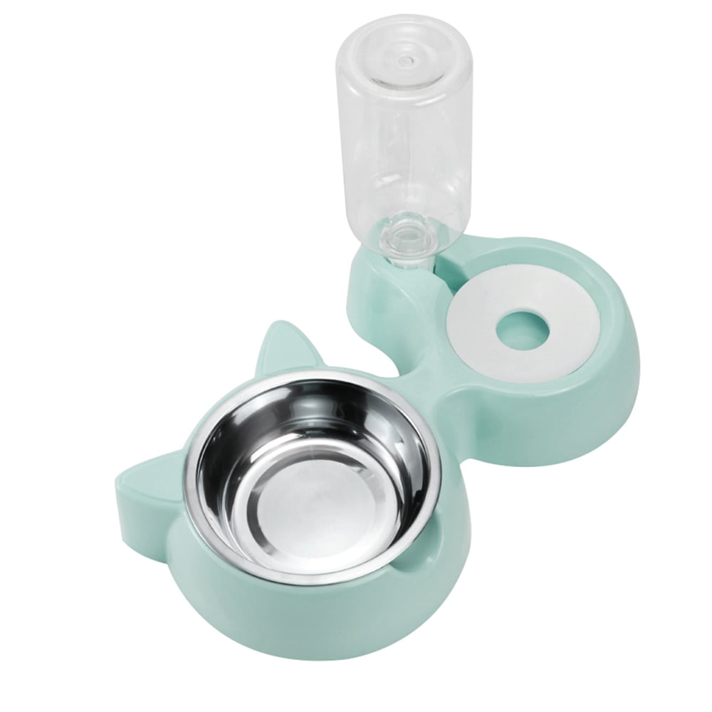 Pet Cat Bowl Automatic Feeders Dog Cat Stainless Steel Food Bowl With Water Dispenser Drinking Rack With Pet Supplies - Image 3