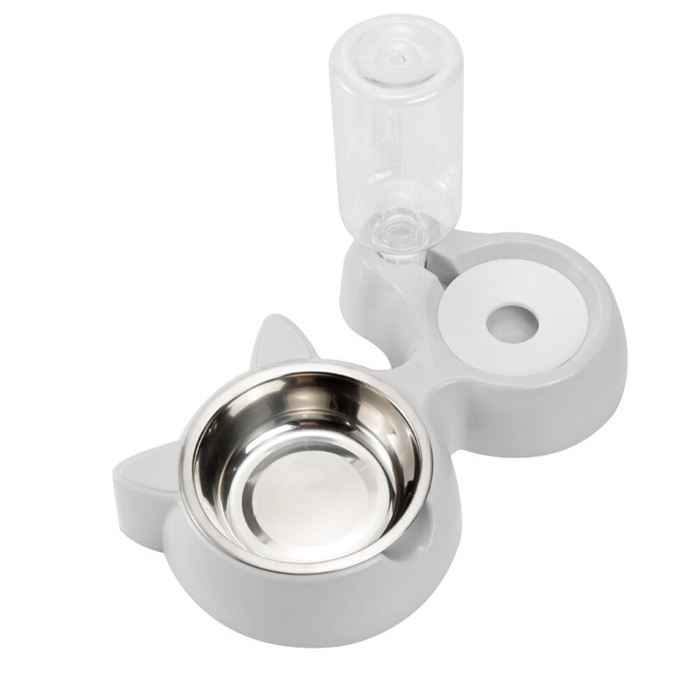 Pet Cat Bowl Automatic Feeders Dog Cat Stainless Steel Food Bowl With Water Dispenser Drinking Rack With Pet Supplies - Image 4