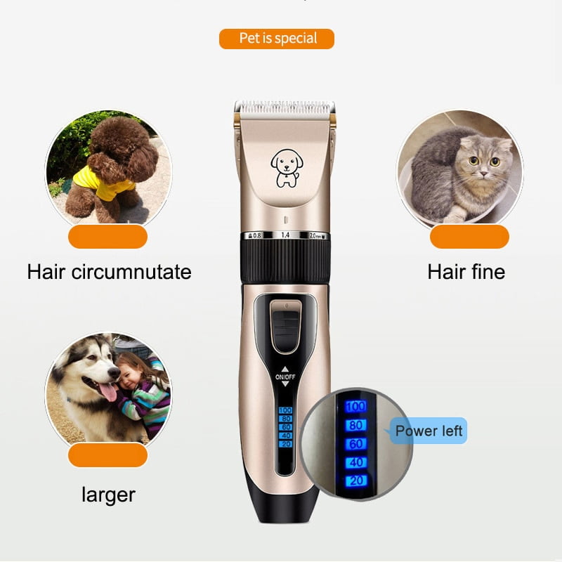 Pet Cat Dog clippers professional Dogs grooming clipper groomer kit USB Rechargeable Low-noise Pets Hair Trimmer Display battery - Image 4